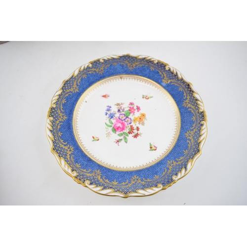 128 - Ceramics to include a Chelson China floral sprays cabinet plate, manufactored for Harrods of London,... 