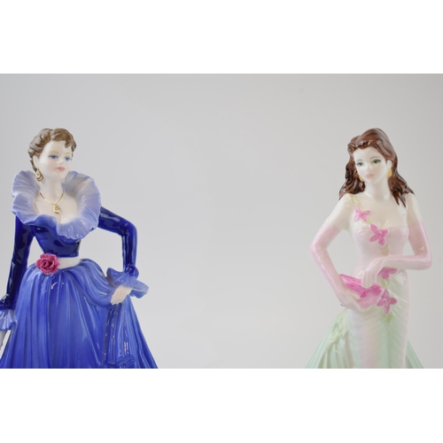 143 - Coalport lady figurines to include Anne, Jayne and Lady in Lace (3).