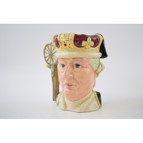 175 - Large Royal Doulton double sided character jug George III / George Washington D6749.