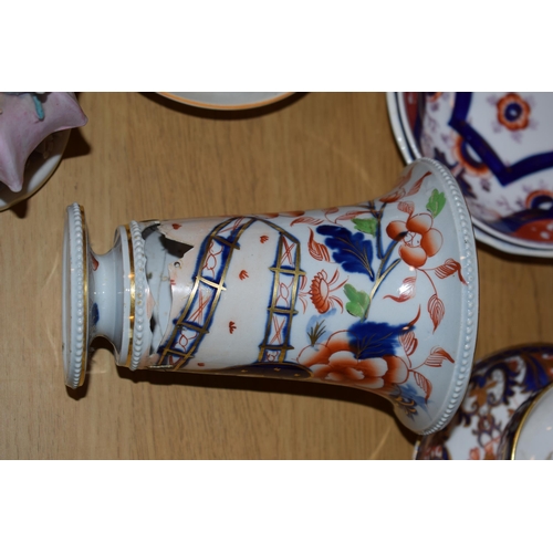 132Z - 19th century and later pottery to include pastel burners, a Spode relief sugar bowl, a continental c... 