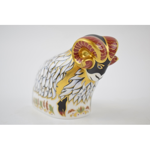 18 - Royal Crown Derby paperweight, Derby Ram, 7cm high, exclusively available from The Royal Crown Derby... 