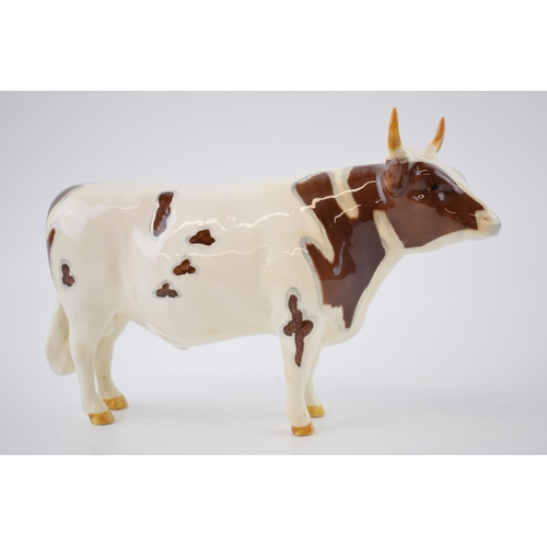 74B - Beswick Ayrshire Bull 1454B (restored horns).