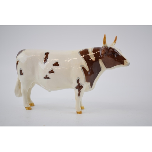 74B - Beswick Ayrshire Bull 1454B (restored horns).