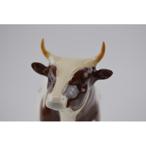 74B - Beswick Ayrshire Bull 1454B (restored horns).