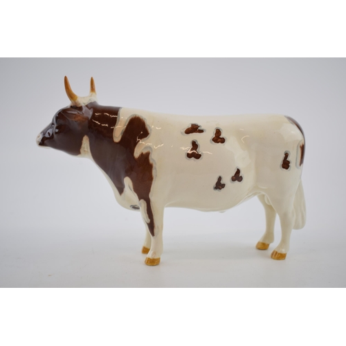 74B - Beswick Ayrshire Bull 1454B (restored horns).