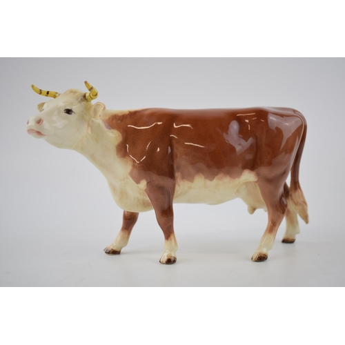 74I - Early Beswick Hereford Cow 948 (restored horns).