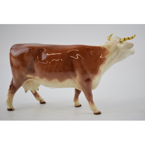 74I - Early Beswick Hereford Cow 948 (restored horns).