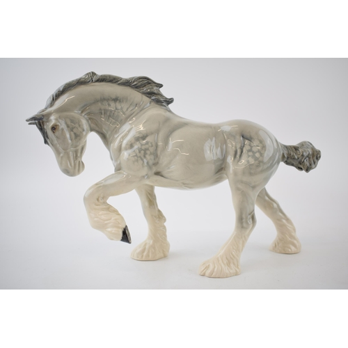 74W - Beswick Action Shire Horse in grey 2578 (ear af).