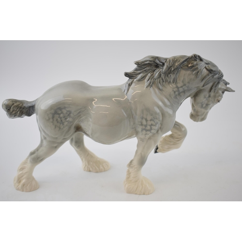 74W - Beswick Action Shire Horse in grey 2578 (ear af).