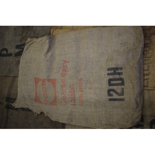 469 - 5 antique hessian sacks to include 3 Potato Marketing Board, 1 BOCM Cake and a Farmers Co Ltd Liverp... 