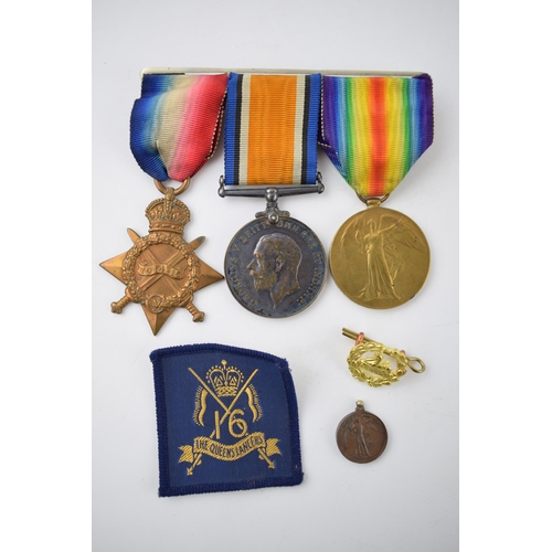 472 - A trio of World War One medals to include 1914-1915 star, the 1914-1918 medal and the Great War for ... 