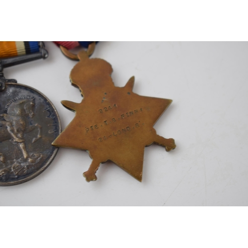 472 - A trio of World War One medals to include 1914-1915 star, the 1914-1918 medal and the Great War for ... 