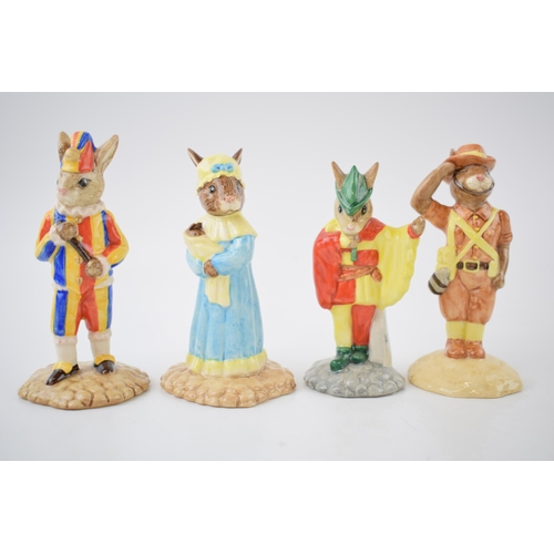 165D - Boxed Royal Doulton Bunnykins, all limited edition, to include Digger, Punch, Judy and the Minstrel ... 