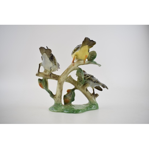 149B - Rare Goebel W. Germany Lang 4 1966, Three Birds on a Branch. Height 16cm.