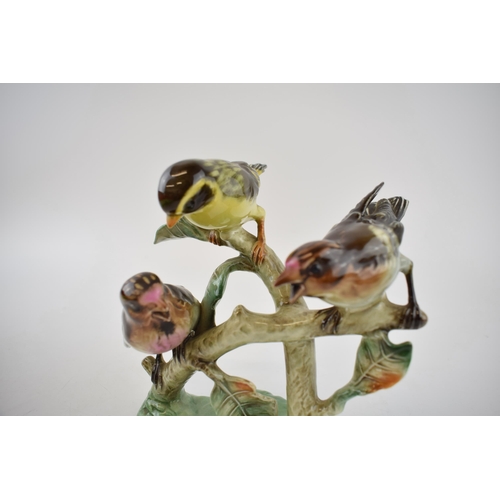 149B - Rare Goebel W. Germany Lang 4 1966, Three Birds on a Branch. Height 16cm.