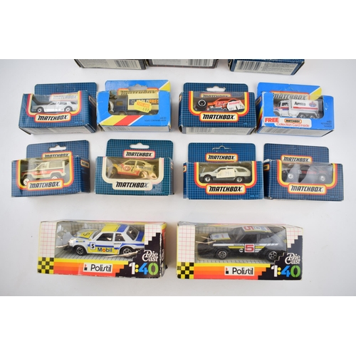 459B - A collection of boxed Matchbox die cast model toy cars to include MB5 Peterbilt Tanker, MB-12 Modifi... 