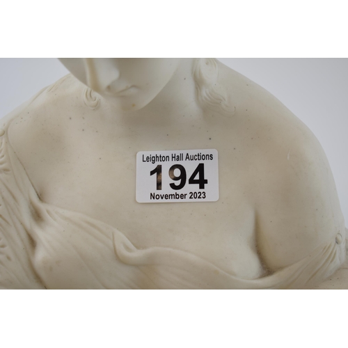 117 - Parian bust of Clytie, Classical Sculpture (Height 27cm) together with two smaller busts, one of a s... 