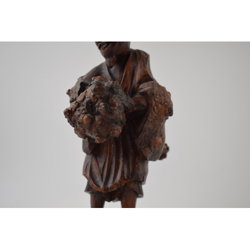 301 - Early 20th century Root Wood Chinese carving of a gentleman. Height 26cm.