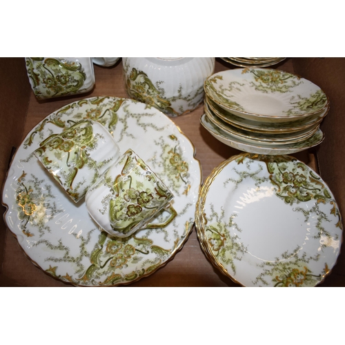 170 - A collection of Sylvan tea ware to include 12 trios, a sugar bowl and a cake plate (Qty).