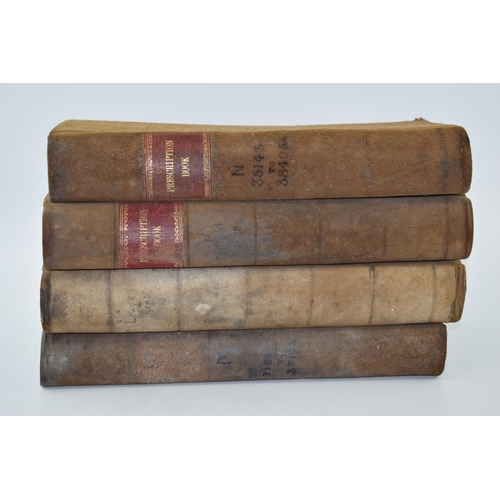 313 - An interesting collection of 4 early to mid 20th century Silverlocks Approved Prescription books to ... 