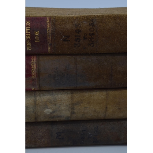 313 - An interesting collection of 4 early to mid 20th century Silverlocks Approved Prescription books to ... 