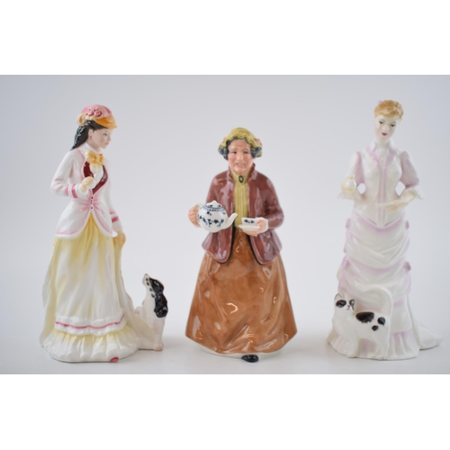 106 - A trio of Royal Doulton figurines to include Sarah, Lucy and Teatime (3).