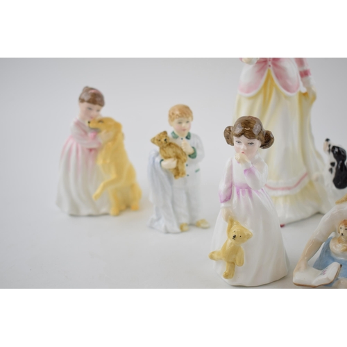 109 - Royal Doulton figures to include Sarah (limited edition) with smaller Dinnertime, My Pet, Sleepyhead... 