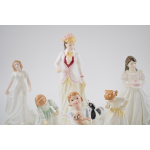 110 - Royal Doulton figurines to include Friendship, Sarah, Birthday Girl and others (6).