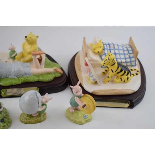 111 - Royal Doulton Winnie The Pooh figures to include tableaus like 'I've Found Somebody Just Like Me', E... 