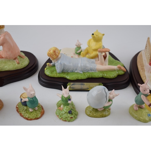 111 - Royal Doulton Winnie The Pooh figures to include tableaus like 'I've Found Somebody Just Like Me', E... 