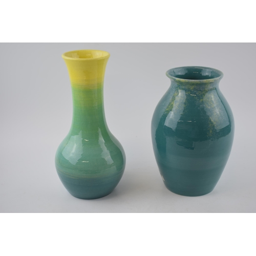 139 - Gary Cooper: a pair of Gary Cooper Gladstone pottery vases, in an Art Deco style, tallest 26cm (2).