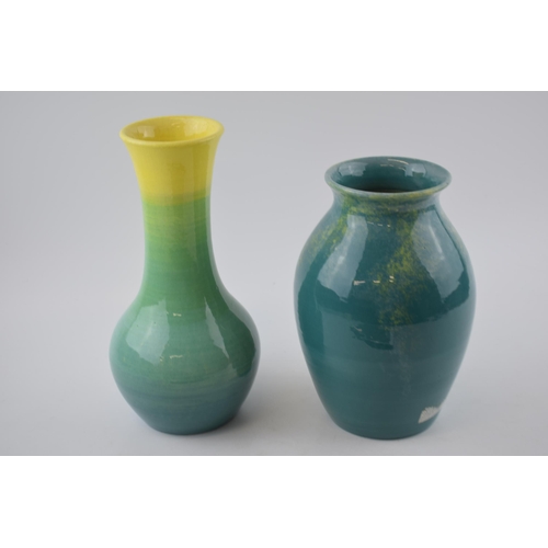 139 - Gary Cooper: a pair of Gary Cooper Gladstone pottery vases, in an Art Deco style, tallest 26cm (2).