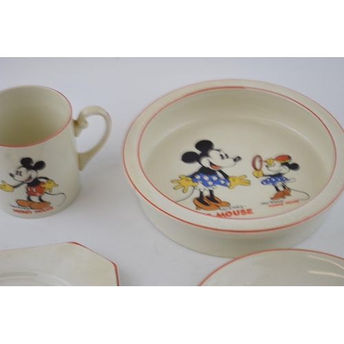 142 - A collection of Wadeheath Ware, Manufactured by Permission Walt Disney Mickey Mouse Ltd. To include ... 