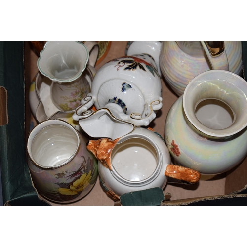 151 - A large collection of pottery to include a Price Kensington bark effect part tea set, Wade jugs, Woo... 