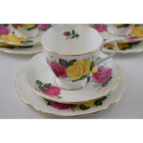 159 - Royal Albert 'June Delight' pattern tea service comprising of 6 trios. (18)