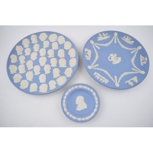 165 - Wedgwood Jasperware items to include 'Presidents Plate' (3)