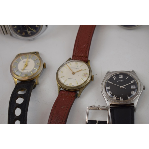 252 - A collection of vintage watches to include, Geville Swiss Made, Newmark Swiss Made, Rotary, Smiths 5... 