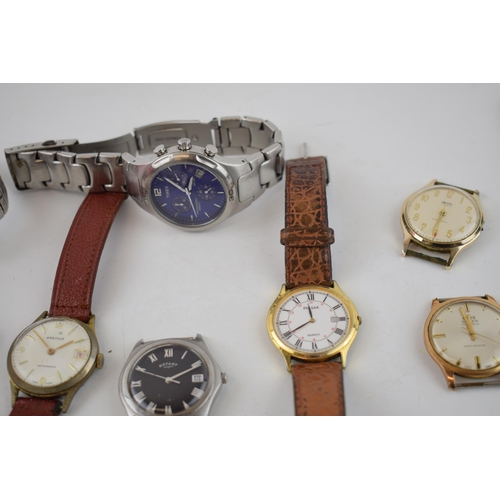 252 - A collection of vintage watches to include, Geville Swiss Made, Newmark Swiss Made, Rotary, Smiths 5... 