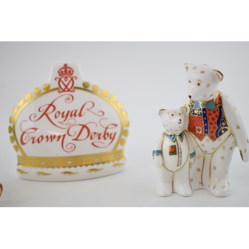 71 - A Royal Crown Derby paperweight, Crown Namestand, 9.5cm high, a special edition to commemorate the 1... 