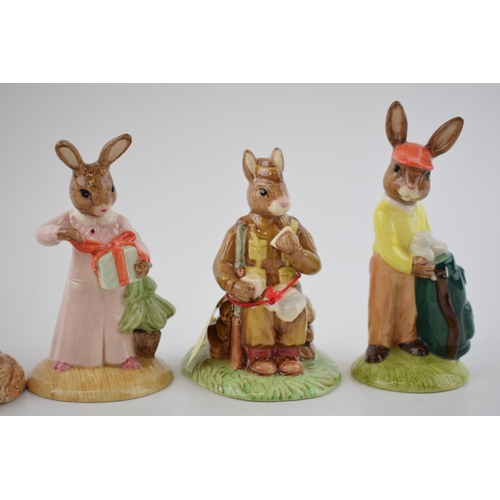 80 - Boxed Royal Doulton Bunnykins to include Caddie DB271, Christmas Morning DB265, Homeguard DB371, Tom... 