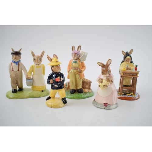 83 - Boxed Royal Doulton Bunnykins to include Jack and Jill, Sister Mary Barbara, Land Girl, Fireman and ... 