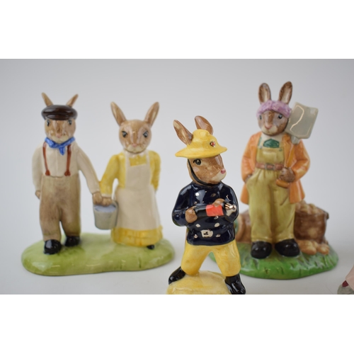 83 - Boxed Royal Doulton Bunnykins to include Jack and Jill, Sister Mary Barbara, Land Girl, Fireman and ... 