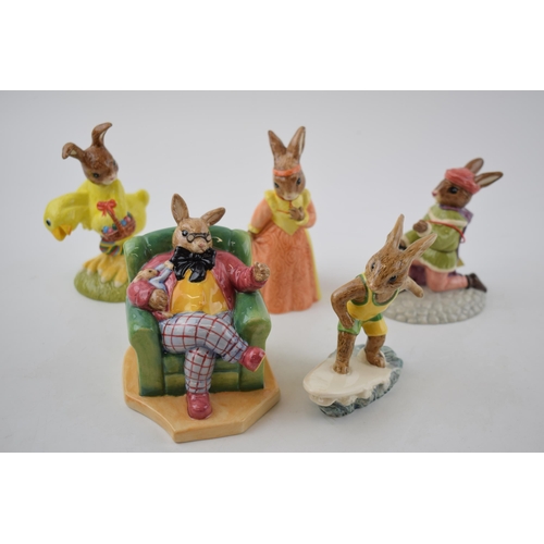 85 - Boxed Royal Doulton Bunnykins to include Once Upon A Time, Juliet, Romeo, Easter Parade and Aussie S... 