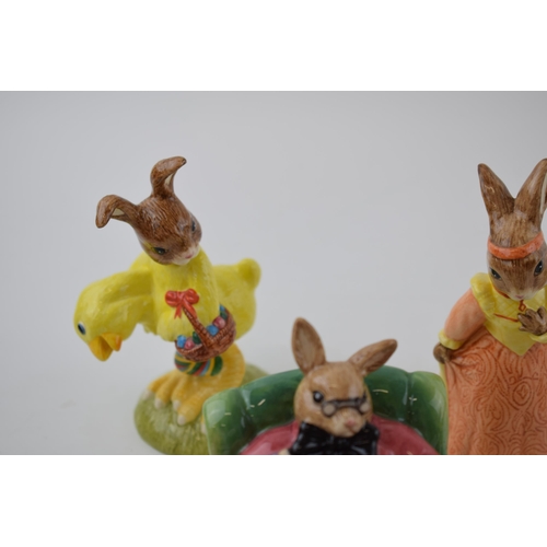 85 - Boxed Royal Doulton Bunnykins to include Once Upon A Time, Juliet, Romeo, Easter Parade and Aussie S... 