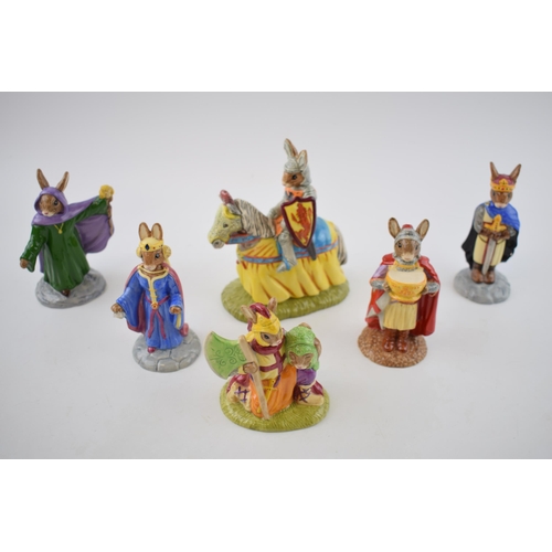 87 - Boxed Royal Doulton Bunnykins from the Arthurian collection to include  Sir Lancelot DB301, King Art... 