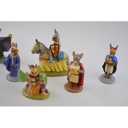 87 - Boxed Royal Doulton Bunnykins from the Arthurian collection to include  Sir Lancelot DB301, King Art... 