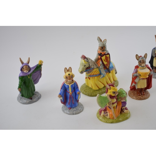 87 - Boxed Royal Doulton Bunnykins from the Arthurian collection to include  Sir Lancelot DB301, King Art... 