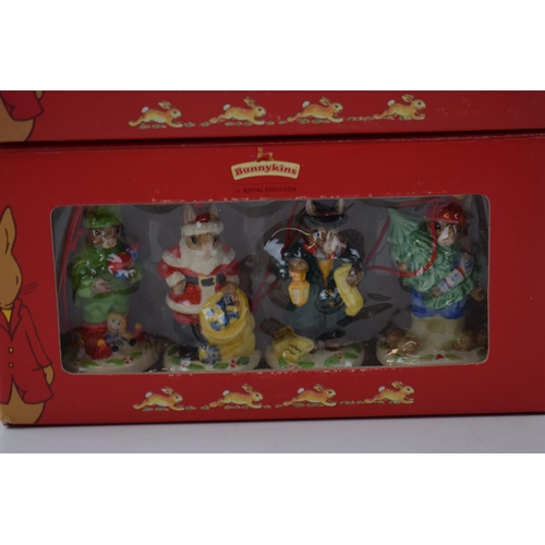 90 - Two boxed sets of Royal Doulton Bunnykins Christmas Tree decorations (8).