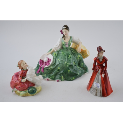 103 - Royal Doulton figures to include Elyse HN2474, Home Again HN2167 and a Coalport lady figure (latter ... 