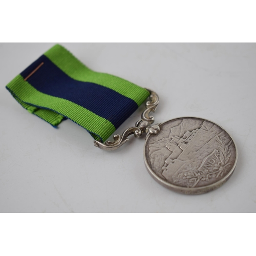 256 - George V silver India medal with ribbon, awarded to 347 Cook Megha 6-13 P F RIF.